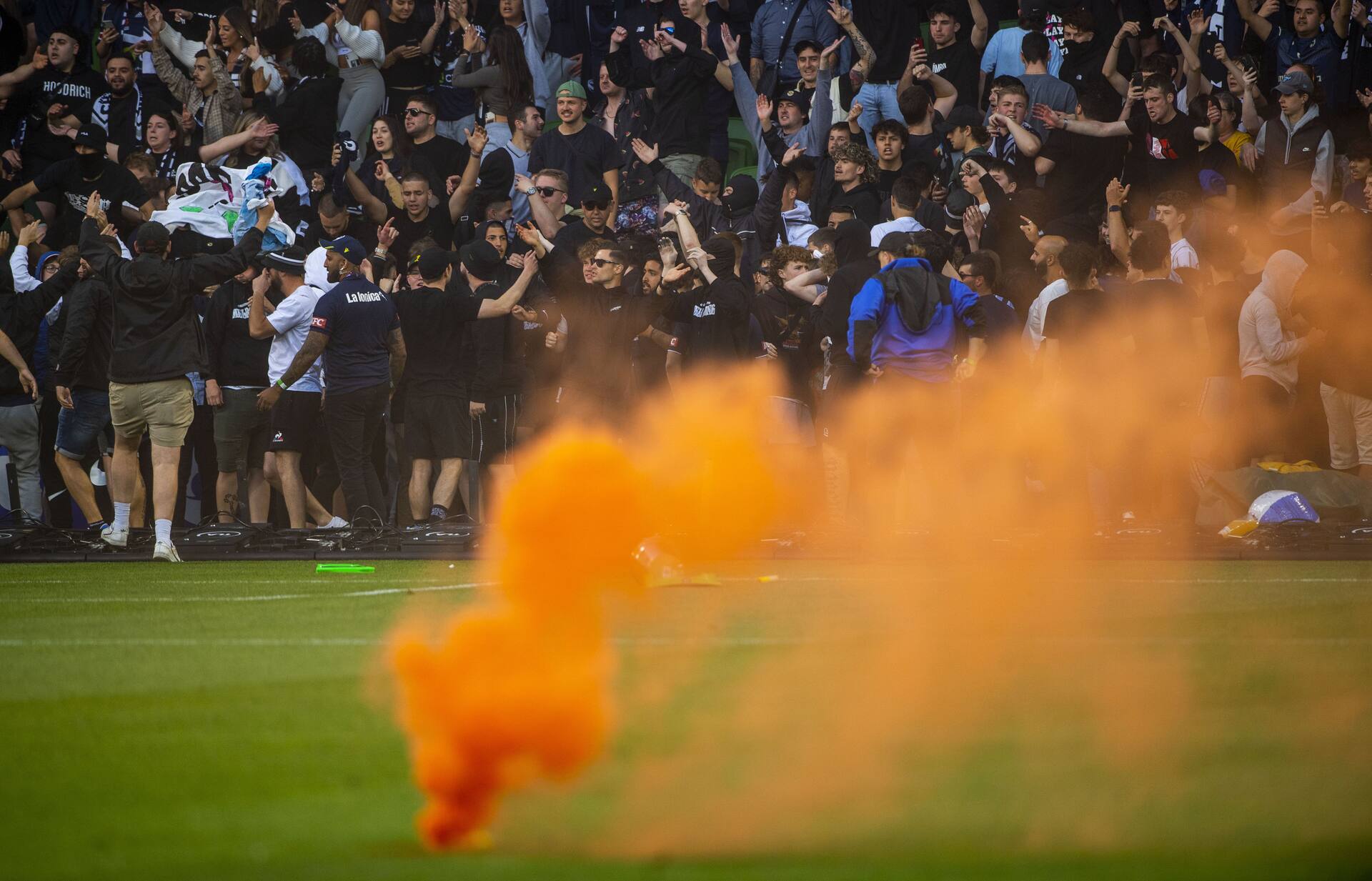 Victory Pitch Invasion Sanctions Imminent Neos Kosmos